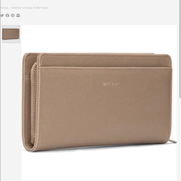 Matt & Nat Webber Vintage Wallet- Taupe - Picture 1 of 10